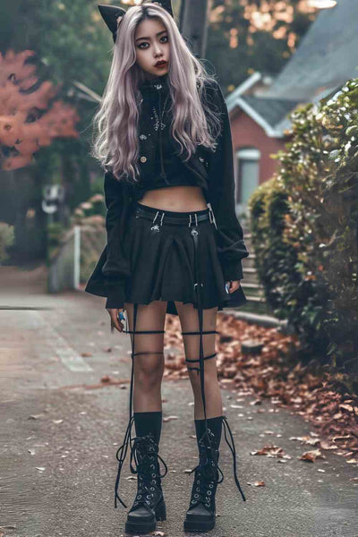 Cute Casual Goth Outfits