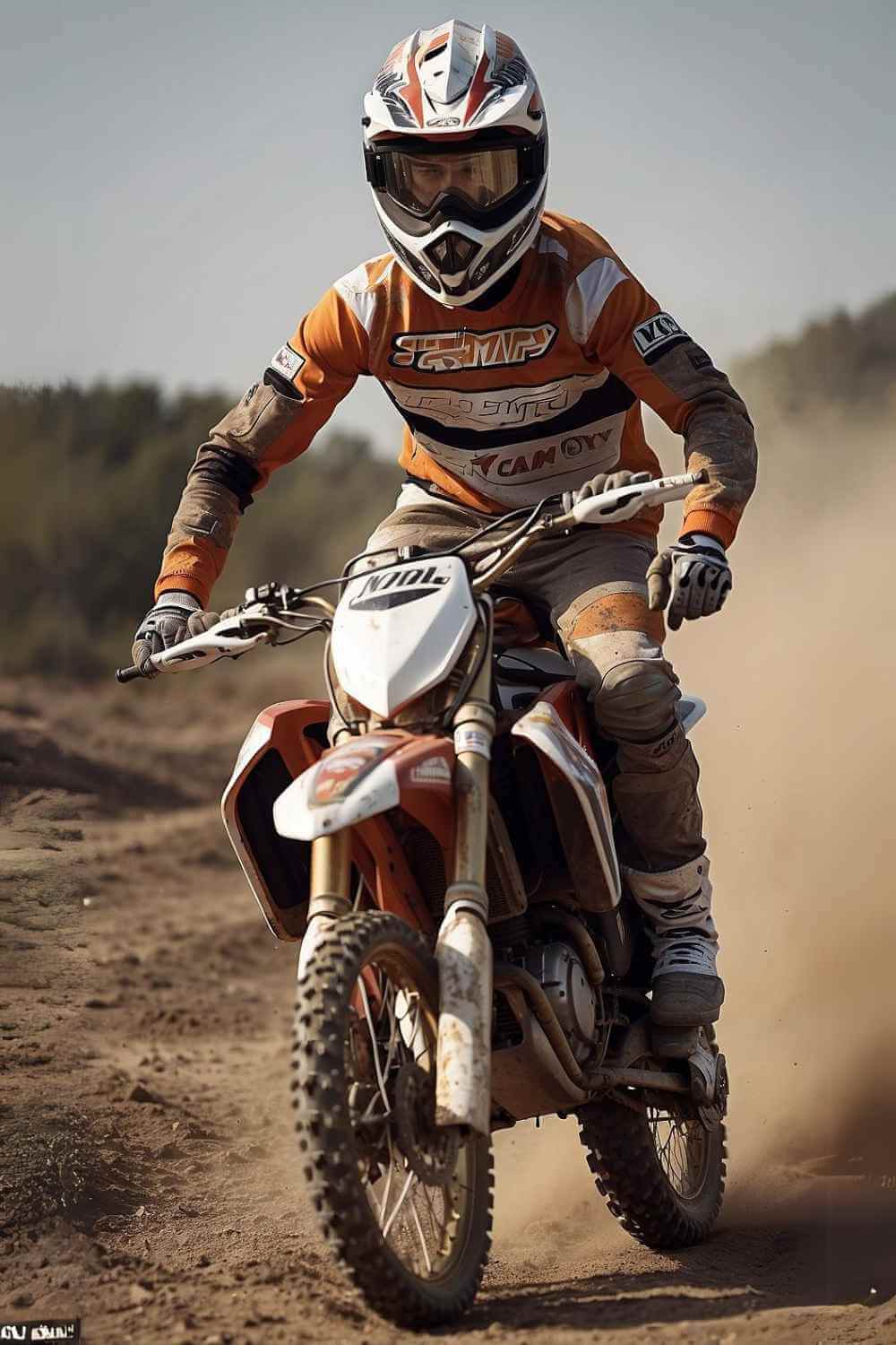 Traje de motociclista de motocross de tierra