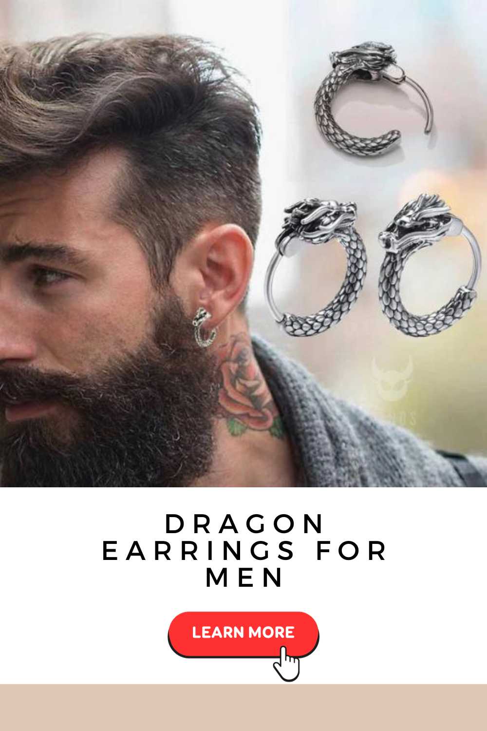 Dragon Earrings for Men