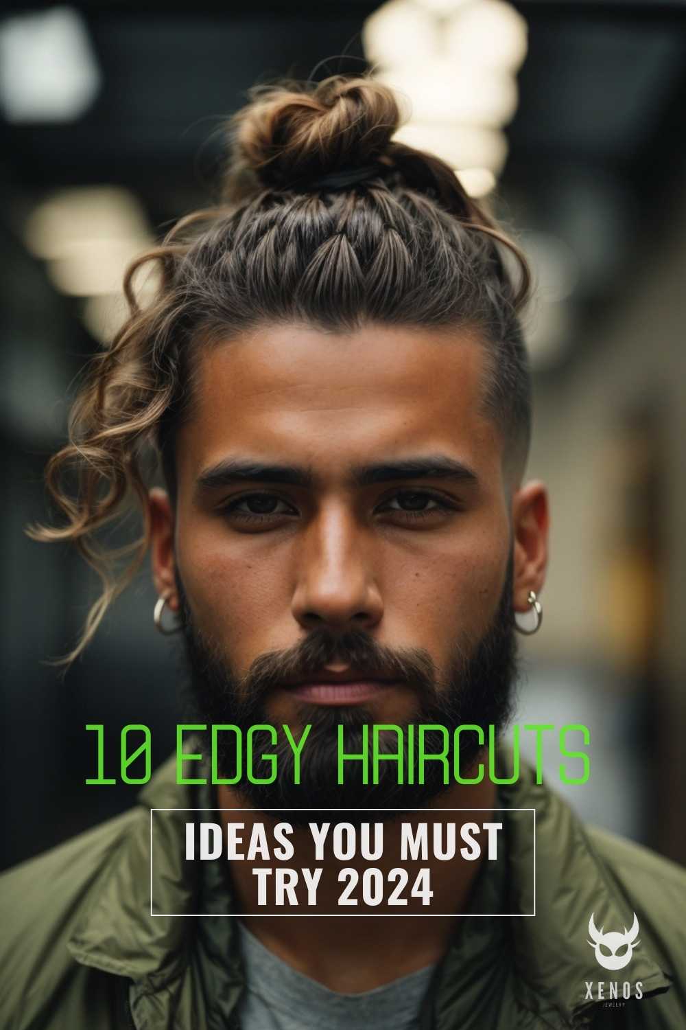 High Fade Man Bun Haircut