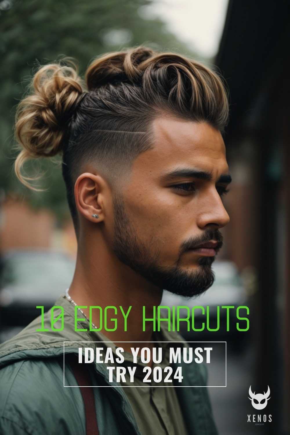 Low Fade Man Bun Haircut