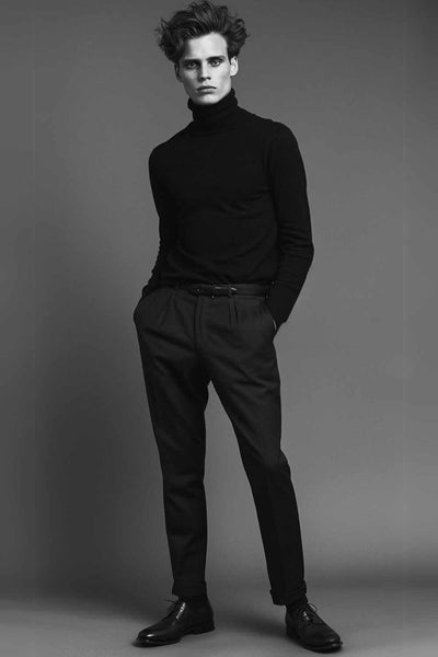 Minimalist All Black Outfits For Men