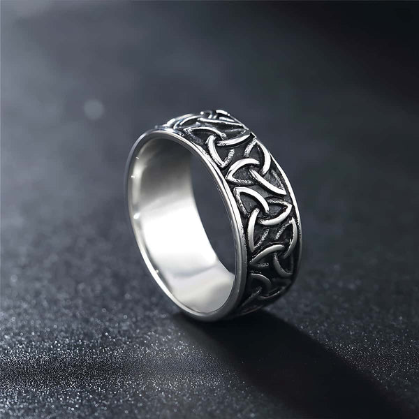 Edelstahl Keltischer Knoten Band Ring Xenos Schmuck