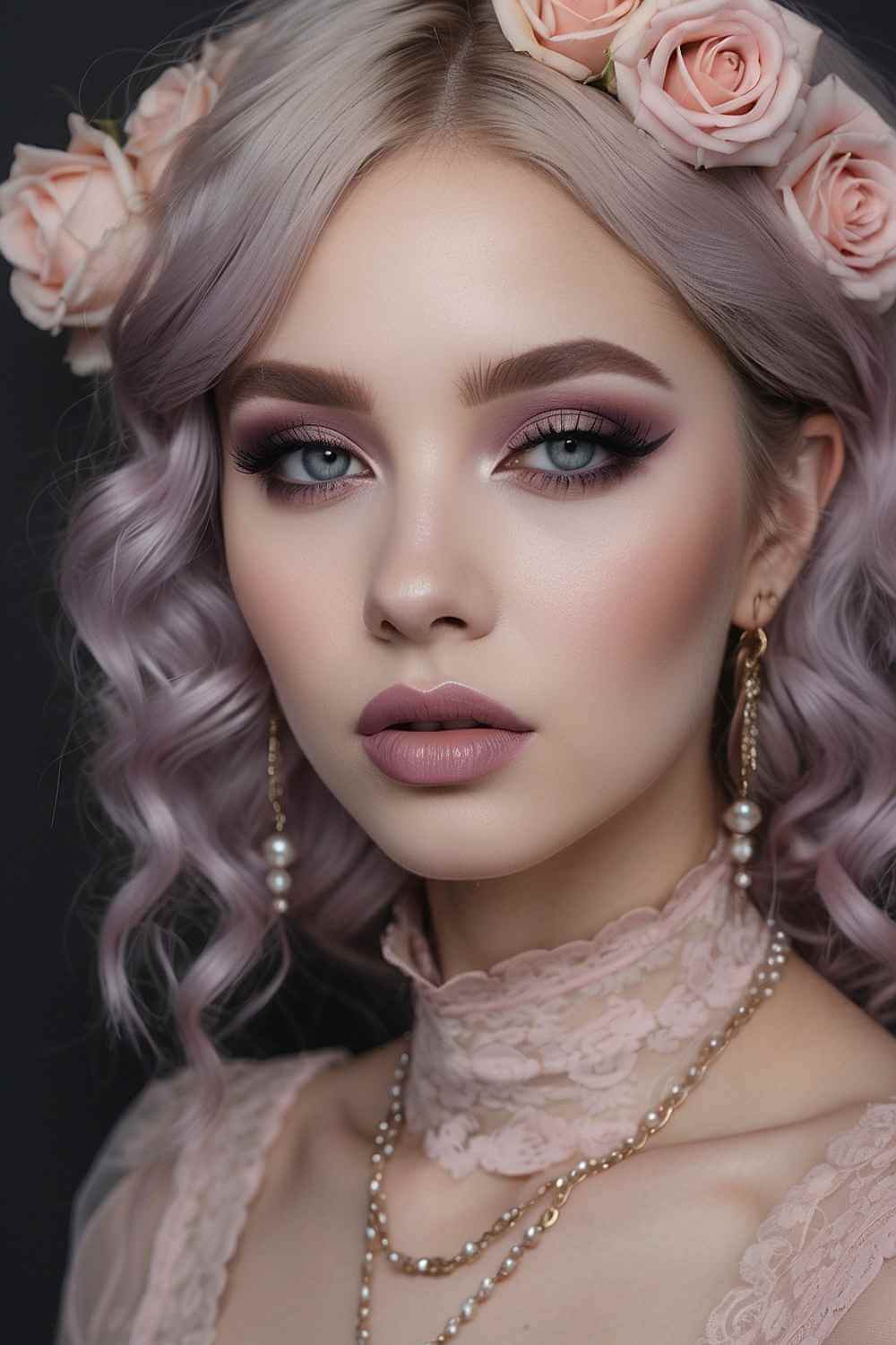 Victorian Pastel Goth Makeup