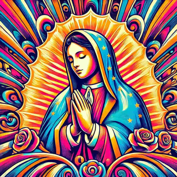 Pintura de la Virgen de Guadalupe