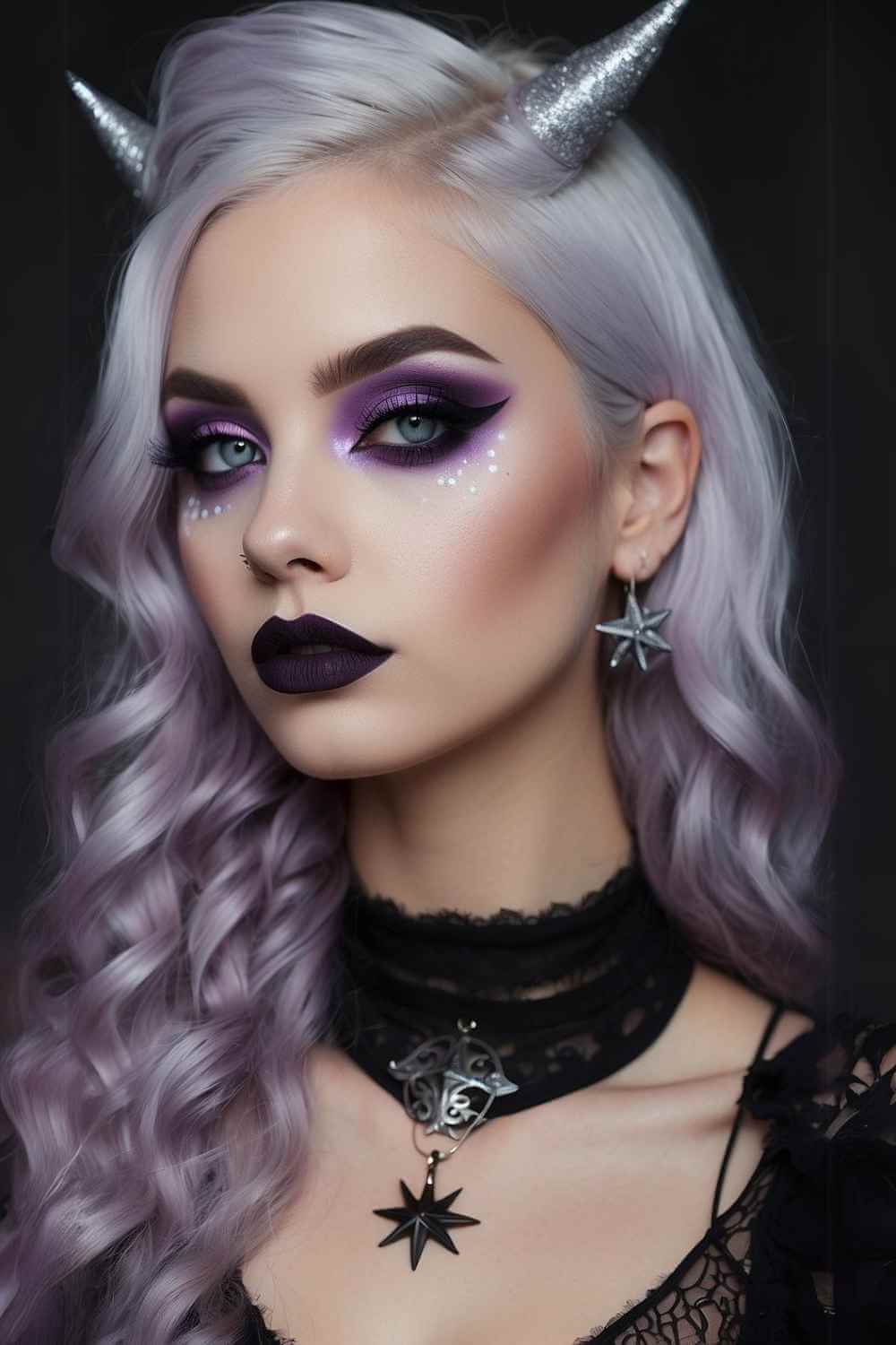 Witchy Pastel Goth Makeup