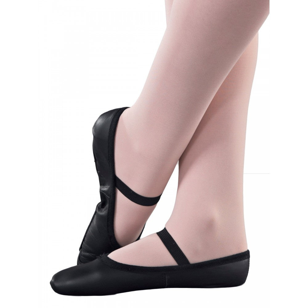 Black Leather Ballet Shoes | 1st 