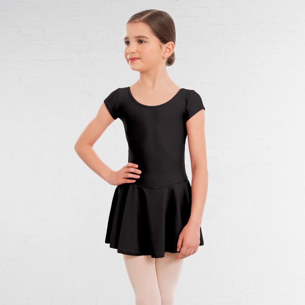 1st Position Matt Nylon Skirted Cap Sleeve Ballet Dance Leotard Dazzle Dancewear Ltd 