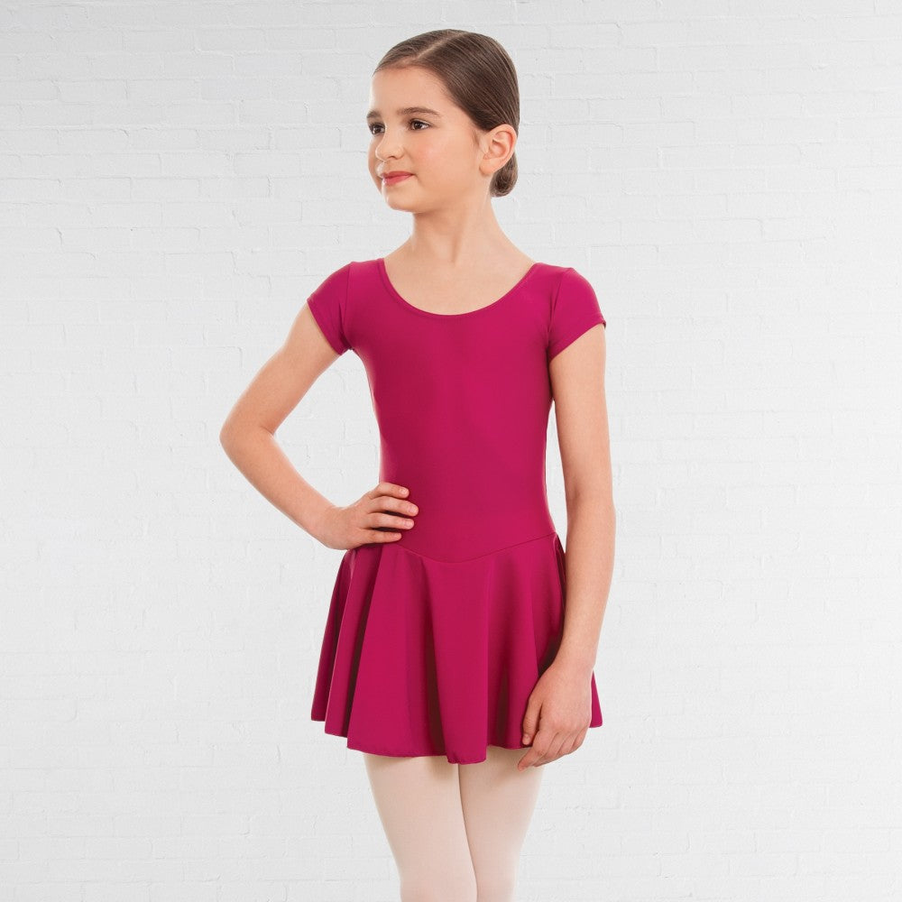 1st Position Matt Nylon Skirted Cap Sleeve Ballet Dance Leotard Dazzle Dancewear Ltd 