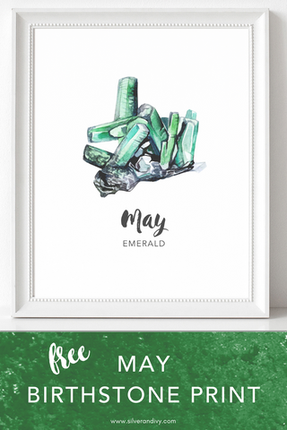 May Birthstone Print Free