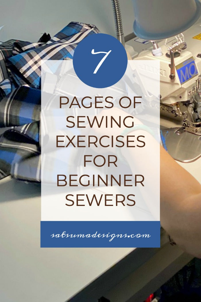 7 pages of easy sewing exercises for beginner sewers. Use these paper printables to practice straight stitching, sewing on curves and other techniques. #seweasy #beginnersewing #beginningsewing #sewingclass #sewingteacher #teacher #sewing #sewinginstruction