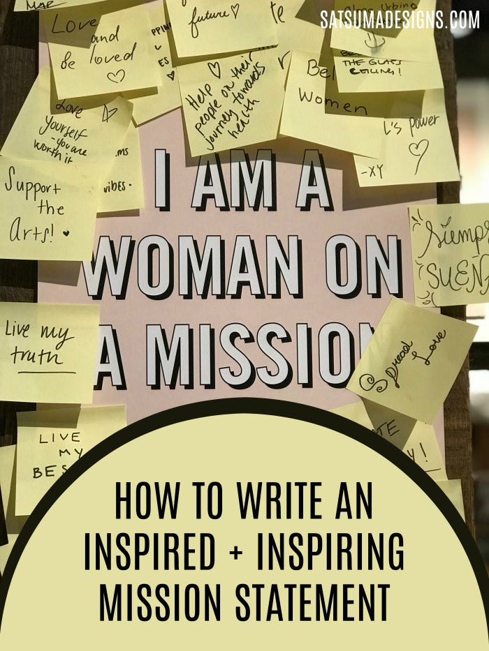 Ask these 5 questions to write an inspiring mission statement. Get my easy to follow formula to create a mission statement that guides you in the path that you were meant to follow! #missionstatement #bossbabe #momboss #clarity #businesstips #businessplan #businessplanning