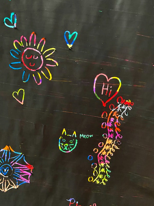 Magic Scratch Art, How to make Scratch paper, Rainbow Scratch Paper, DIY