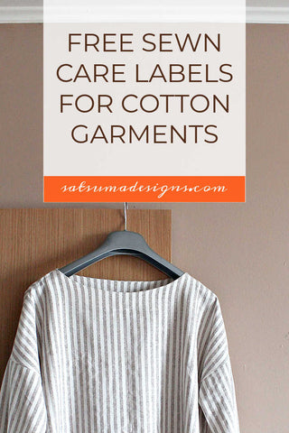 Free cotton sewn garment care labels