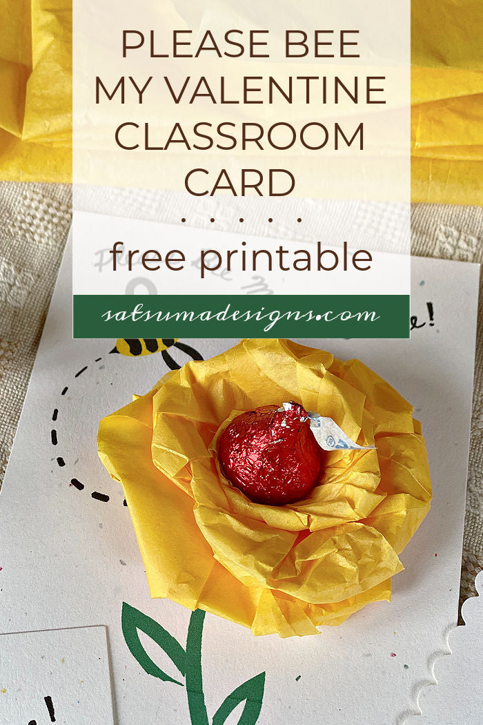 Try my Please Bee My Valentine classroom cards for school Valentine's Day parties! These easy to make cards are easy with my free printable. #valentinesday #tissuepaper #tissuepapercrafts #homeschool