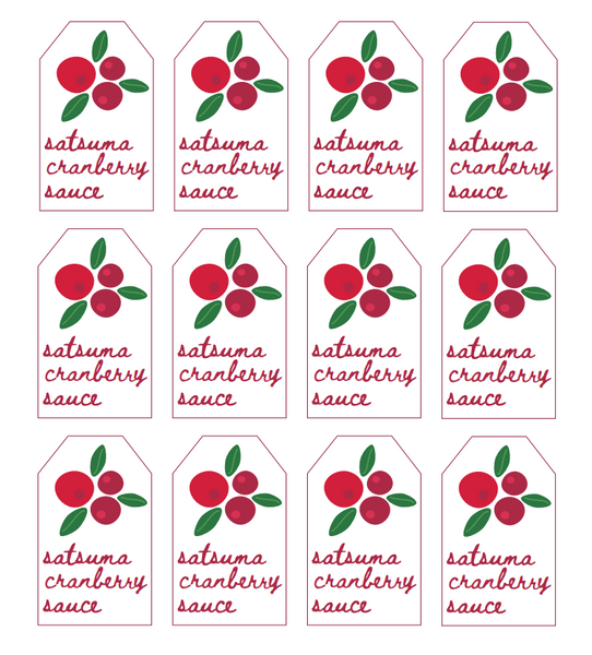 Satsuma cranberry sauce gift tag printable screen shot