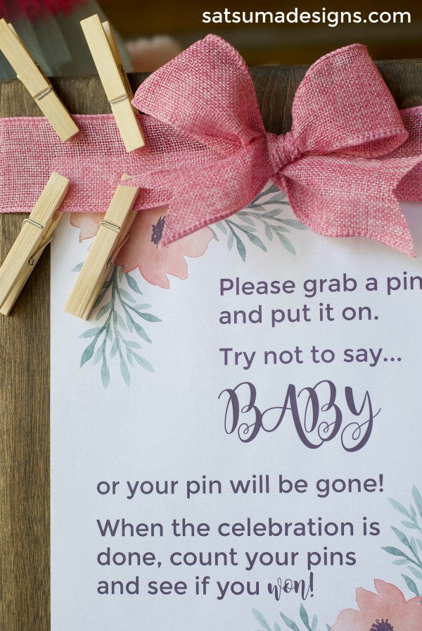 Baby Shower Game Printable Clothes Pin Baby Game Gamb - vrogue.co