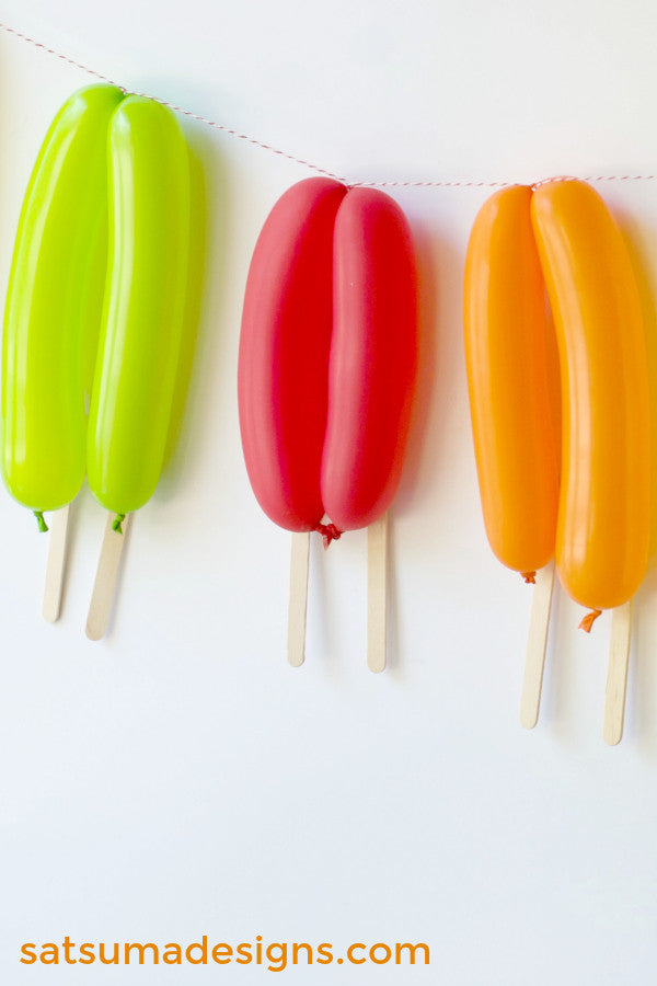 balloon popsicle garland