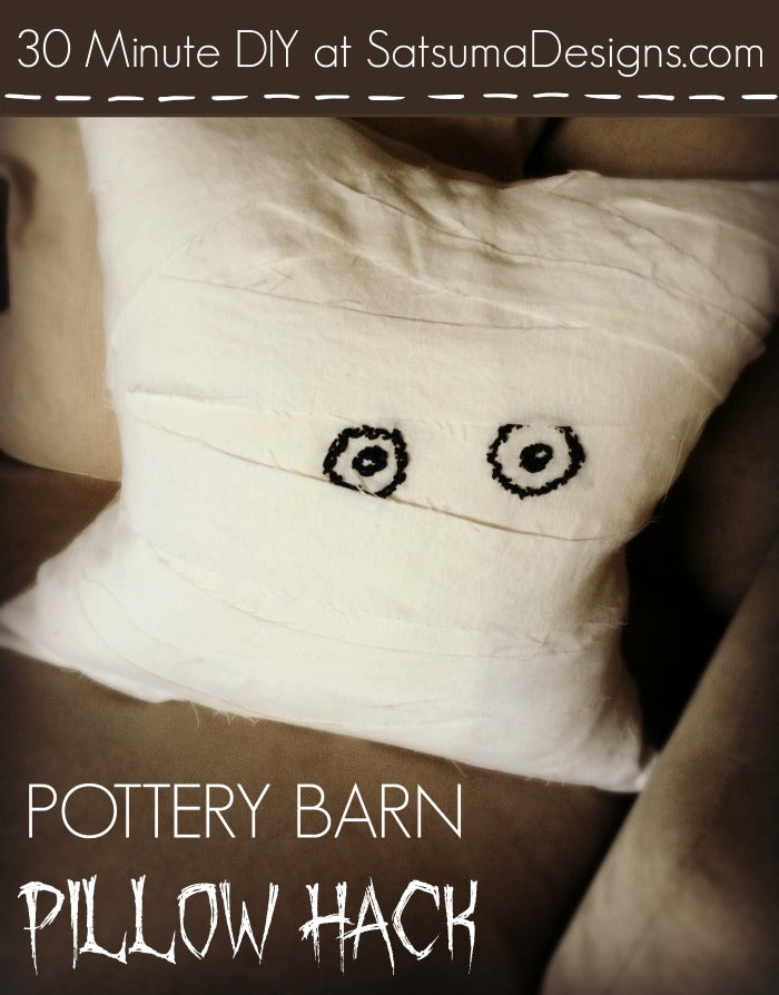 pottery barn mummy pillow hack