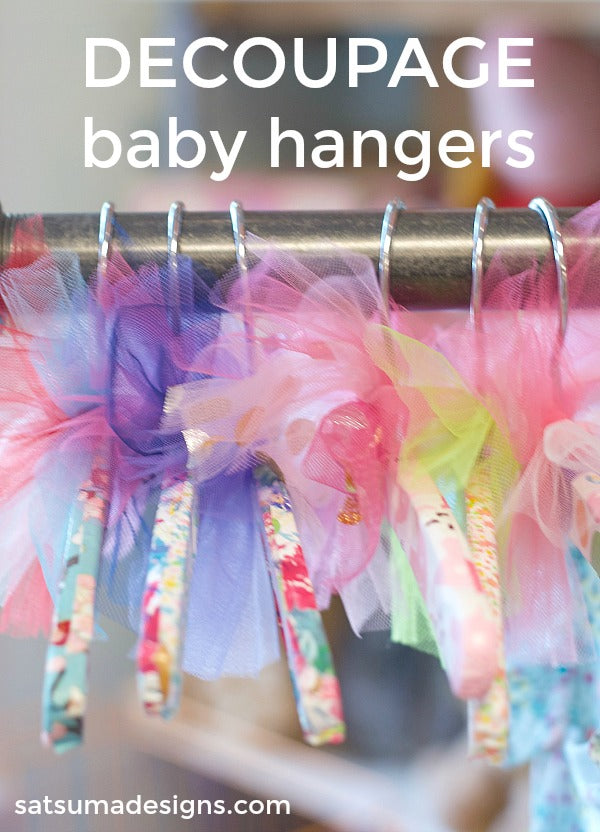 diy decoupage baby hangers