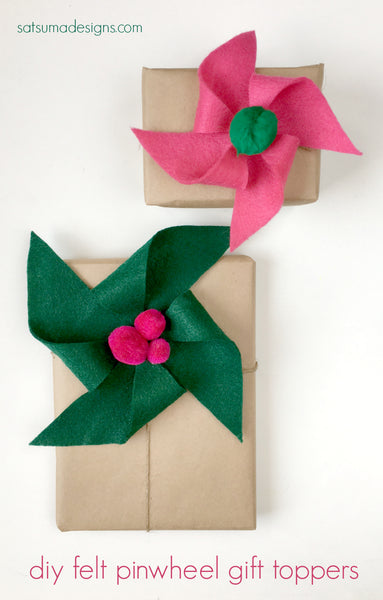 Gift Wrap Inspiration: Pinwheel Gift Topper