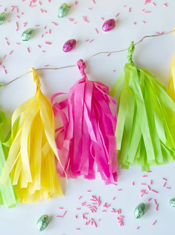 how to make tissue garland