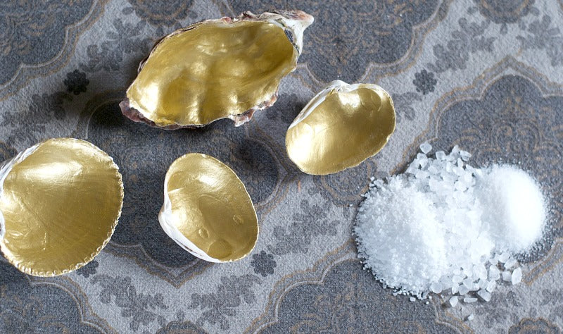 DIY Golden Shell Pinch Bowls | SatsumaDesigns.com #beach #gifts