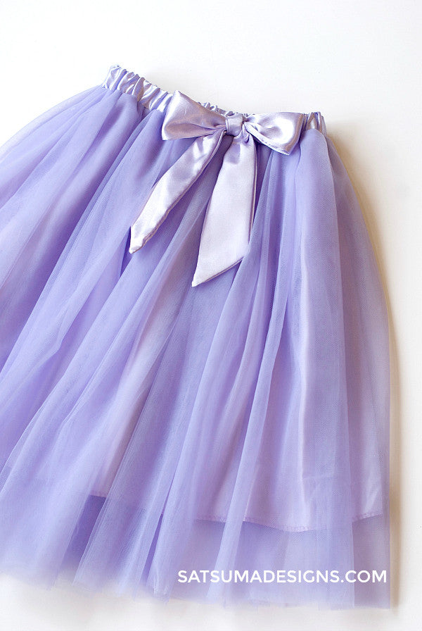 lilac tulle skirt for girls