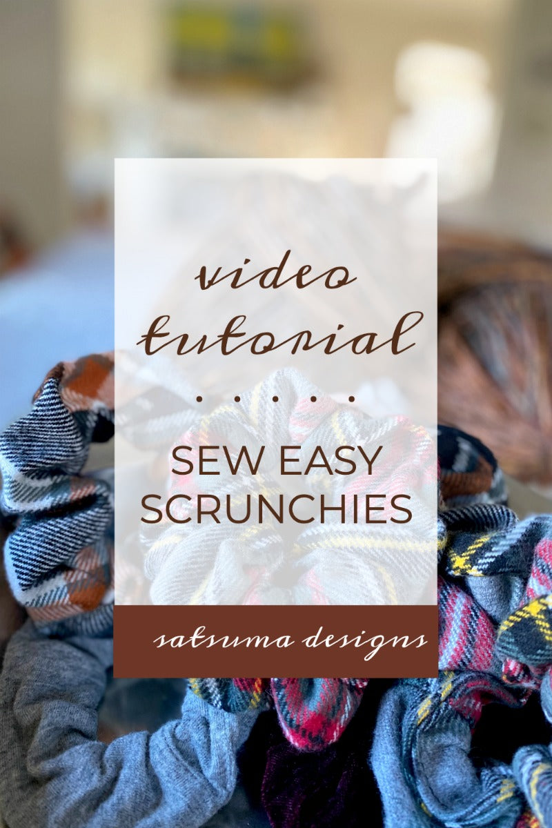 Sew easy scrunchies with video tutorial for beginning sewers. This is a great beginner sewing project that takes just minutes to prepare and complete. #easysewing #sew #sewer #sewingteacher #sewingtutorial #scrunchie #scrunchies #hairflair #hairaccessory #hairaccessories