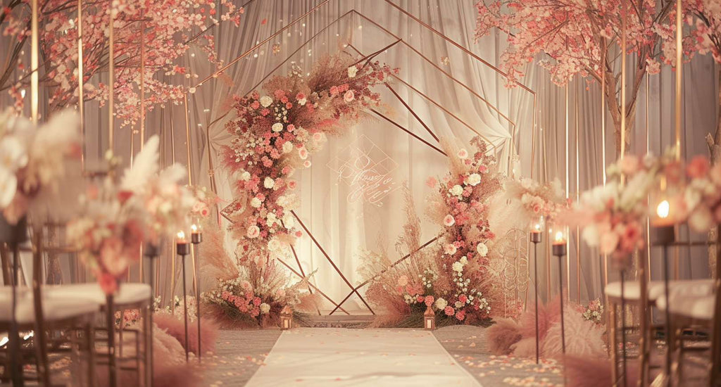 Wedding Arch Ideas: Metal line arch
