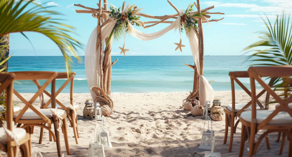 Ideas de arcos para bodas: arcos estilo playa