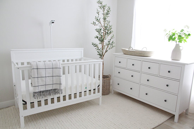 white themed nursery