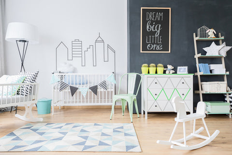 Example of baby boy nursery ideas with wall decals