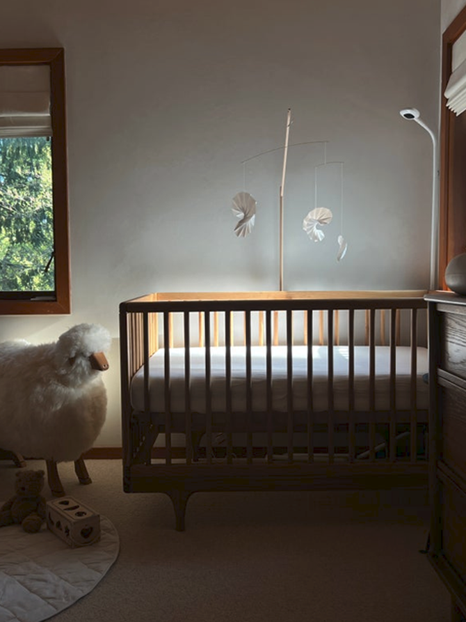 Dark nursery to prevent baby crying in sleep