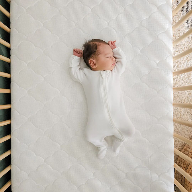 parents figured out how to get baby to sleep in crib