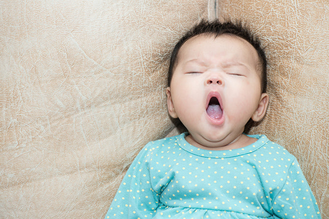 baby yawning