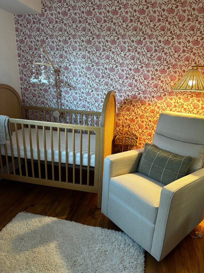 a bassinet inside a nursery