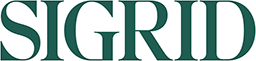 The word 'SIGRID' in bold, green letters on a white background.