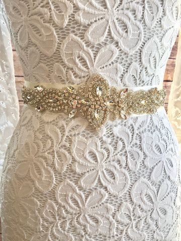 Crystal Wedding Dress Sash 1202
