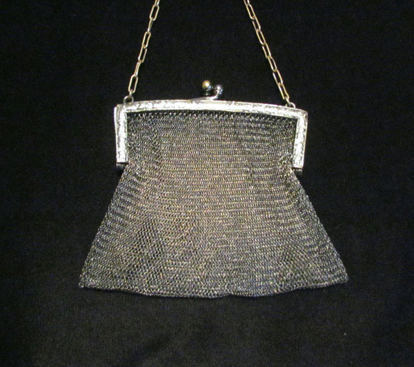 Outstanding Antique Vintage Purse Sterling Silver Frame Bag Handbag - Ruby  Lane