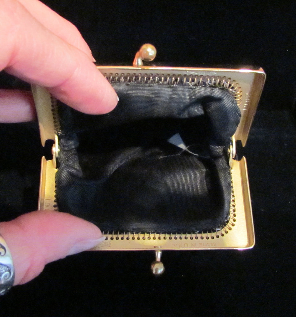 Whiting Davis Black Mesh Cigarette Case Vintage Card Holder Coin Purse ...