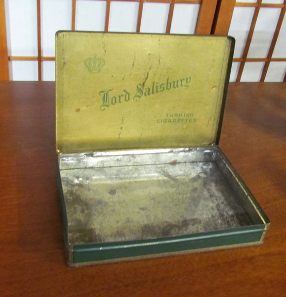 Lord Salisbury Turkish Cigarette Tin Vintage Metal Hinged Tobacco Box ...