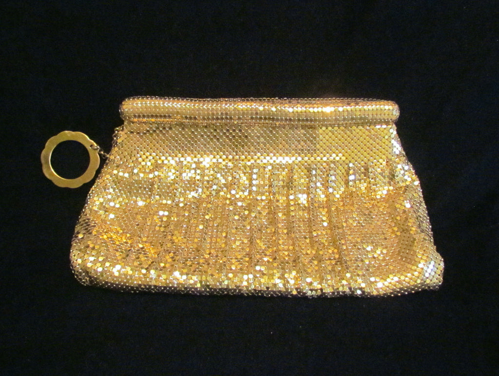 whiting davis gold mesh purse