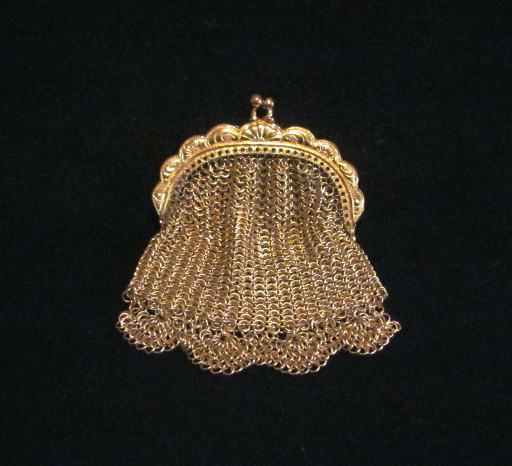 Antique Gold Mesh Purse Chainmail Clutch Change Coin Purse – Power Of One Designs