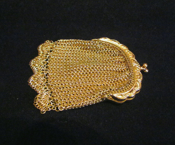 Antique Gold Mesh Purse Chainmail Clutch Change Coin Purse – Power Of ...