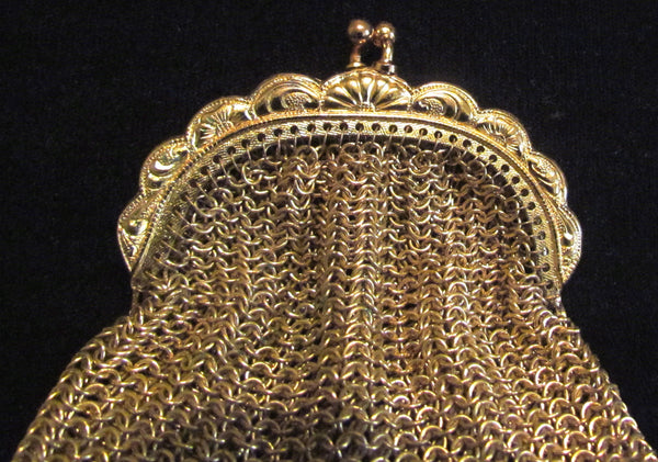 Antique Gold Mesh Purse Chainmail Clutch Change Coin Purse – Power Of One Designs