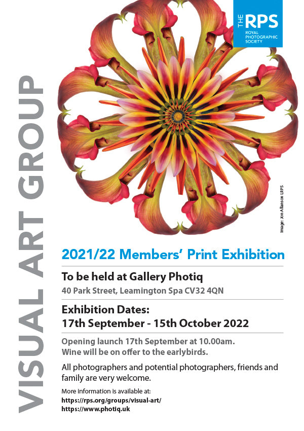RPS Visual Art Group Members Exhibition 2021-22 Flyer
