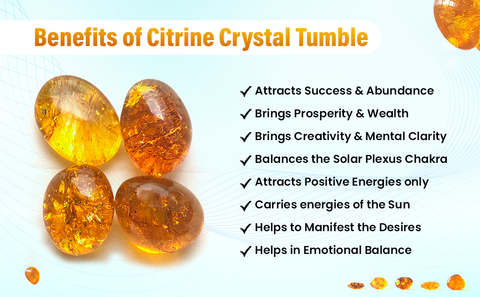 citrine tumble, benefits of citrine tumble