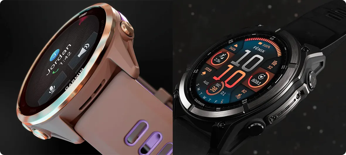 Garmin Forerunner 970 vs Fenix 8 - Design, Material, and Size