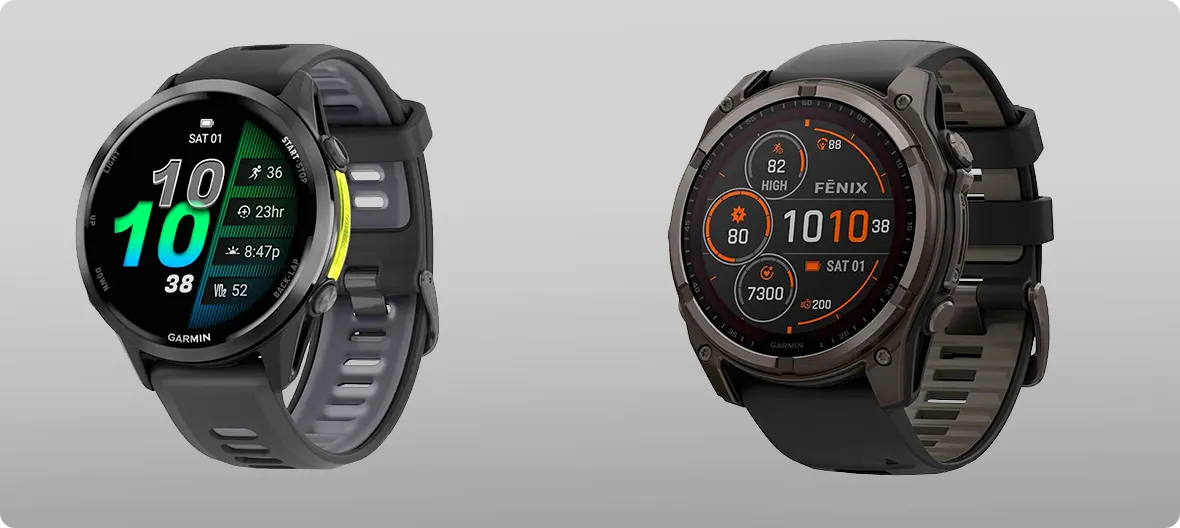 Garmin Forerunner 970 vs Fenix 8 - Display